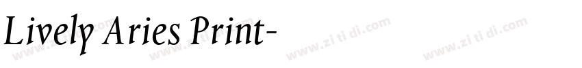 Lively Aries Print字体转换